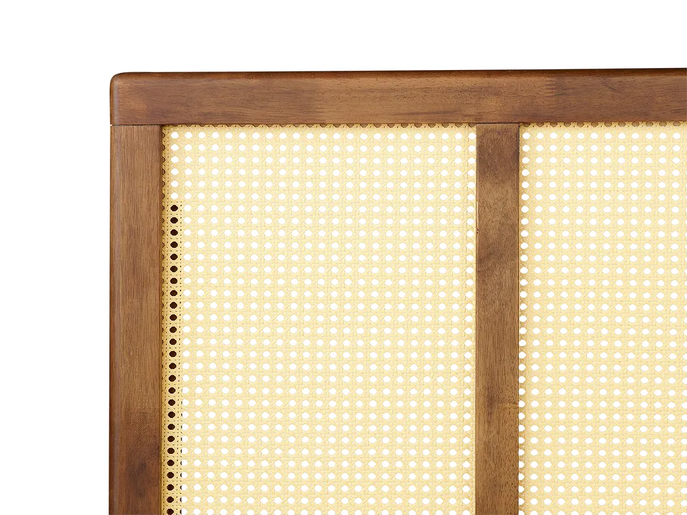 Bett mit Lattenrost Rattan AURAY 140 x 200 cm Braun_943867