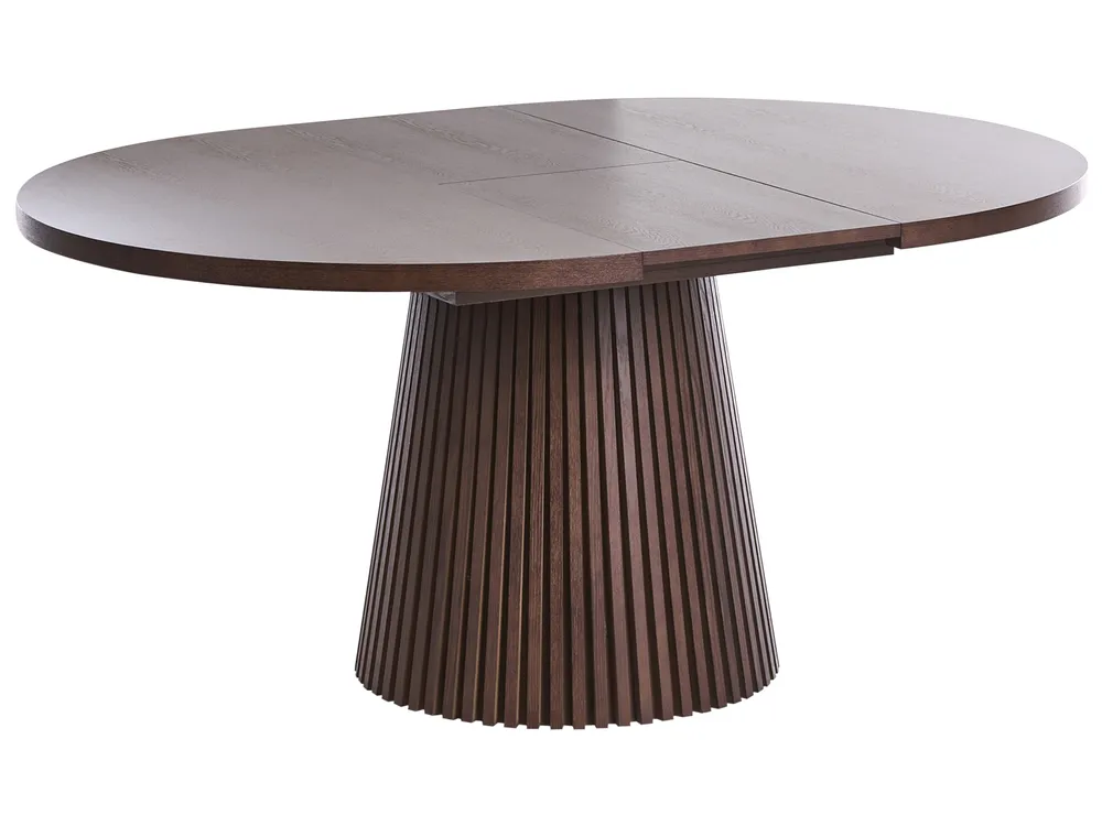 Ausziehbarer Esstisch MOORE Dunkle Esche 120/160 cm 120 cm