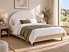 Bett mit Lattenrost Stoff MILLAY 160 x 200 cm Cremeweiß
