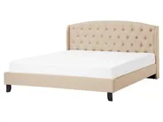 Bett mit Lattenrost Stoff BORDEAUX 160 x 200 cm Beige_708332
