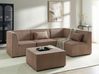 Modul Ecksofa 4-Sitzer LEMVIG mit Ottomane Cord Dunkelbeige linksseitig