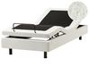 Verstellbares Bett ohne Kopfteil Bouclé DUKE 90 x 200 cm Cremeweiß