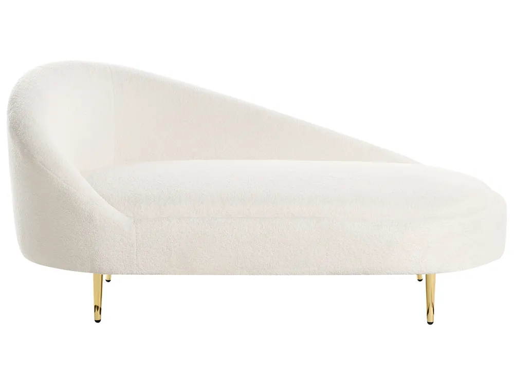 Linksseitige Chaiselongue VALREAS Bouclé Cremeweiß_969272