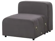 Modular Sofa 3 Seater FALSTERBO with Ottoman Velvet Taupe_919350