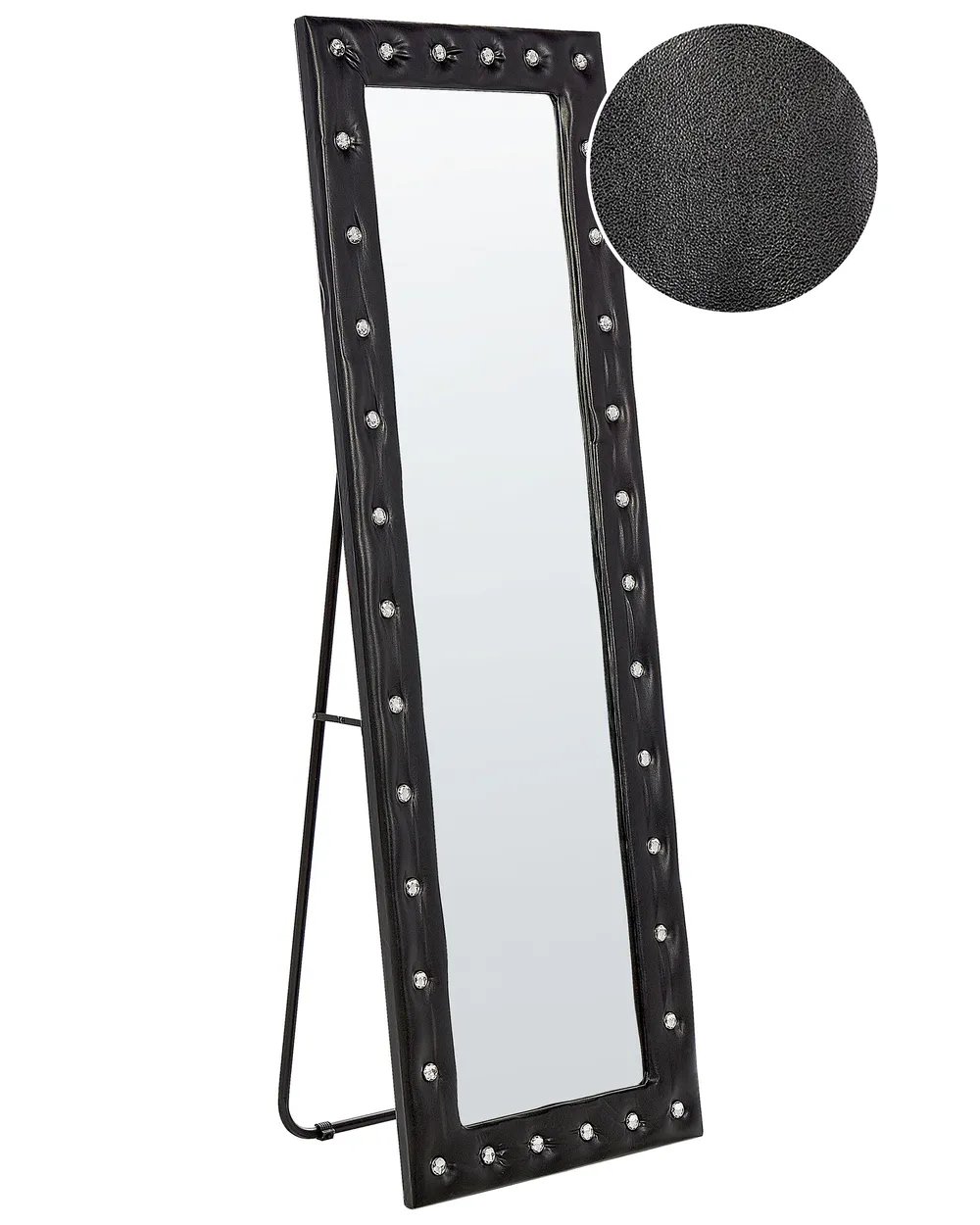 Standspiegel ANSOUIS 150 cm Kunstleder Schwarz