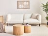Sofa 3-Sitzer VORGOD Bouclé Cremeweiß