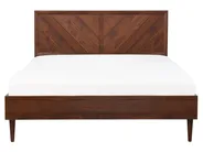 Bett mit Lattenrost MIALET 160 x 200 cm Dunkelbraun_748141