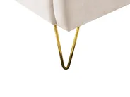 Bett mit Lattenrost Samtstoff AMBILLOU 140 x 200 cm Hellbeige_857623