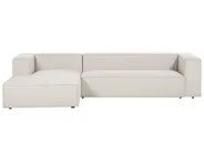 Ecksofa 3-Sitzer VERNON Stoff Hellbeige rechtsseitig_887795