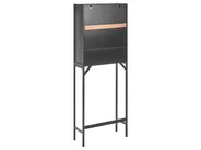 Badezimmerschrank OKARCHE Bambus 63 cm Schwarz_1031684