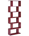 Bücherregal mit 6 Ebenen VALDOSA 190 cm Burgunderrot