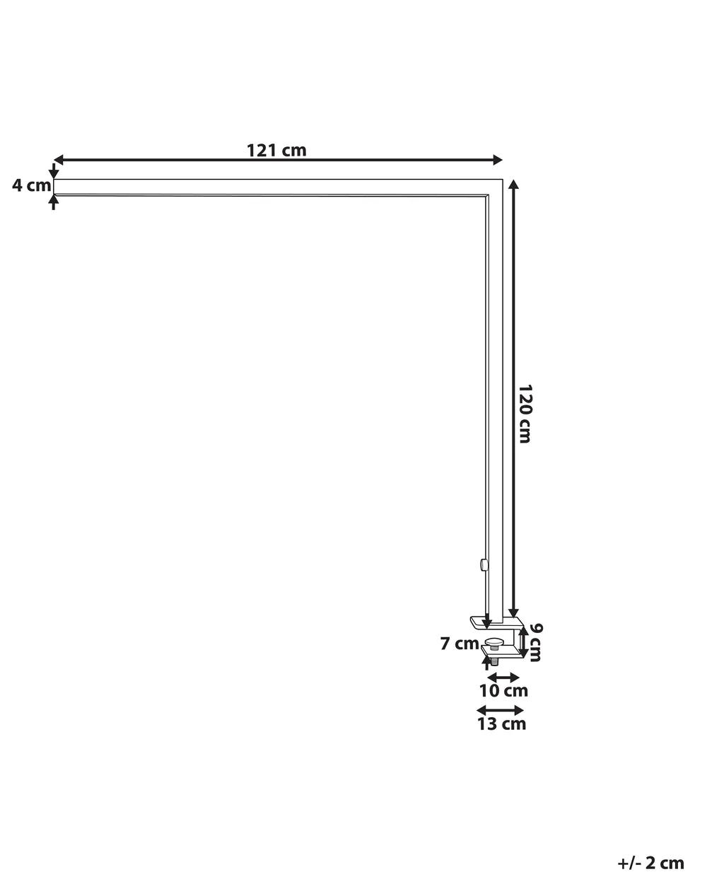 LED Clamp-On Desk Lamp VOLANS with Dimmer Metal White_849457
