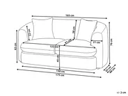Sofa 2-Sitzer HUSBY Bouclé Cremeweiß_1057437