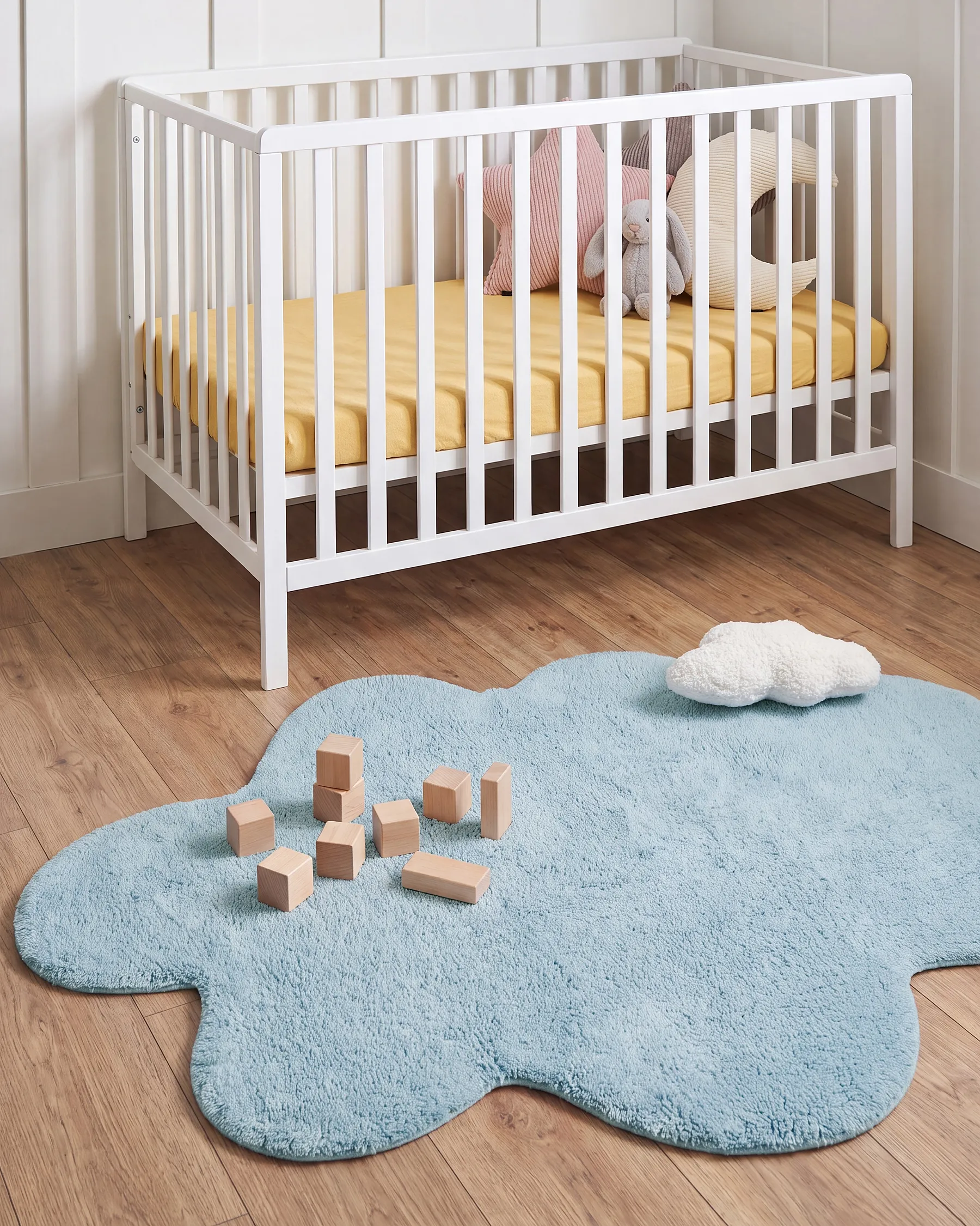 Kids Rug HODKA  Light Blue 80 x 120 cm Cotton with Cushion_1135124