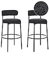 Set mit 2 Barstühlen ALLISON Bouclé Schwarz