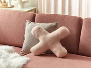 Dekokissen 2er Set HESPERIS Bouclé Pastellrosa Ohne Muster_888268