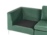 Modul Ecksofa 4-Sitzer EVJA mit Ottomane Samtstoff Grün linksseitig_789593