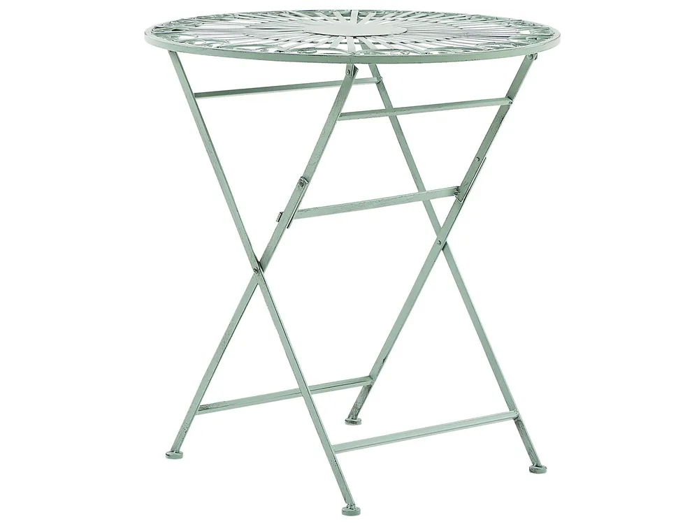 Outdoor Bistrotisch TRENTO 70 cm 70 cm Metall Hellgrün