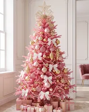 Artificial Christmas Tree FARNHAM 210 cm Pink_1093419