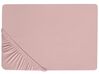 Fitted Sheet HOFUF 140 x 200 cm Cotton Pink