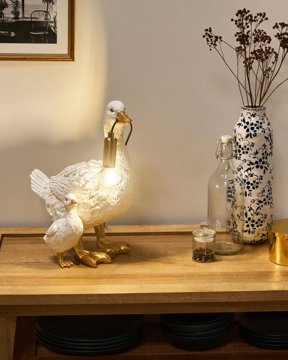 Tischlampe Ente DAFFY Weiß