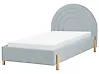 Kinderbett Samtstoff ANET 90 x 200 cm Hellblau