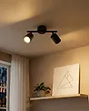 Strahler 2-flammig NYANDO Metall Schwarz