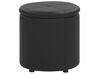 Pouf mit Stauraum MARYLAND Kunstleder Schwarz
