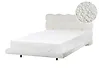 Bett mit Lattenrost Bouclé SOULISSE 120 x 200 cm Cremeweiß