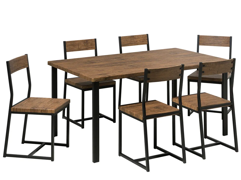 Esszimmer Set LAREDO Dunkelbraun 6-Sitzer