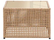 U-Shape Garden Sofa 6 Seater OMEGANA Modular PE Rattan Light Beige_1040521