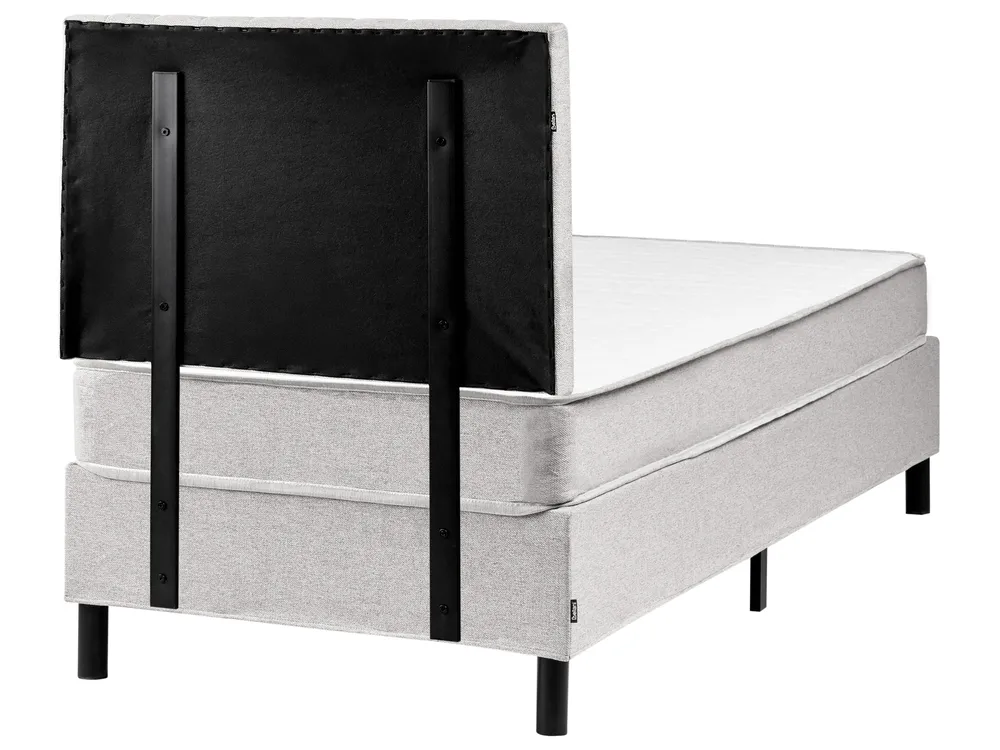 Divan Bed Fabric COUNTESS 90 x 200 cm (EU Single) Light Grey_1054506