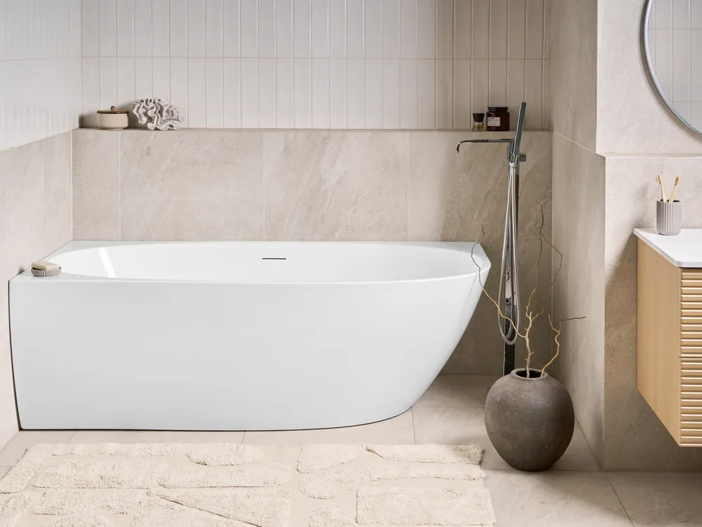 Eckbadewanne PARNAIBA 170 x 80 cm Weiß rechtsseitig_1017371