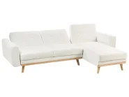 Eckschlafsofa 3-Sitzer KAARINA Stoff Weiß linksseitig_1100060