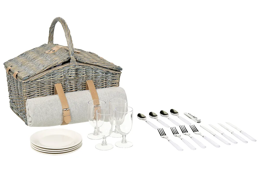 Picknickkorb CANELE Geflecht Braun
