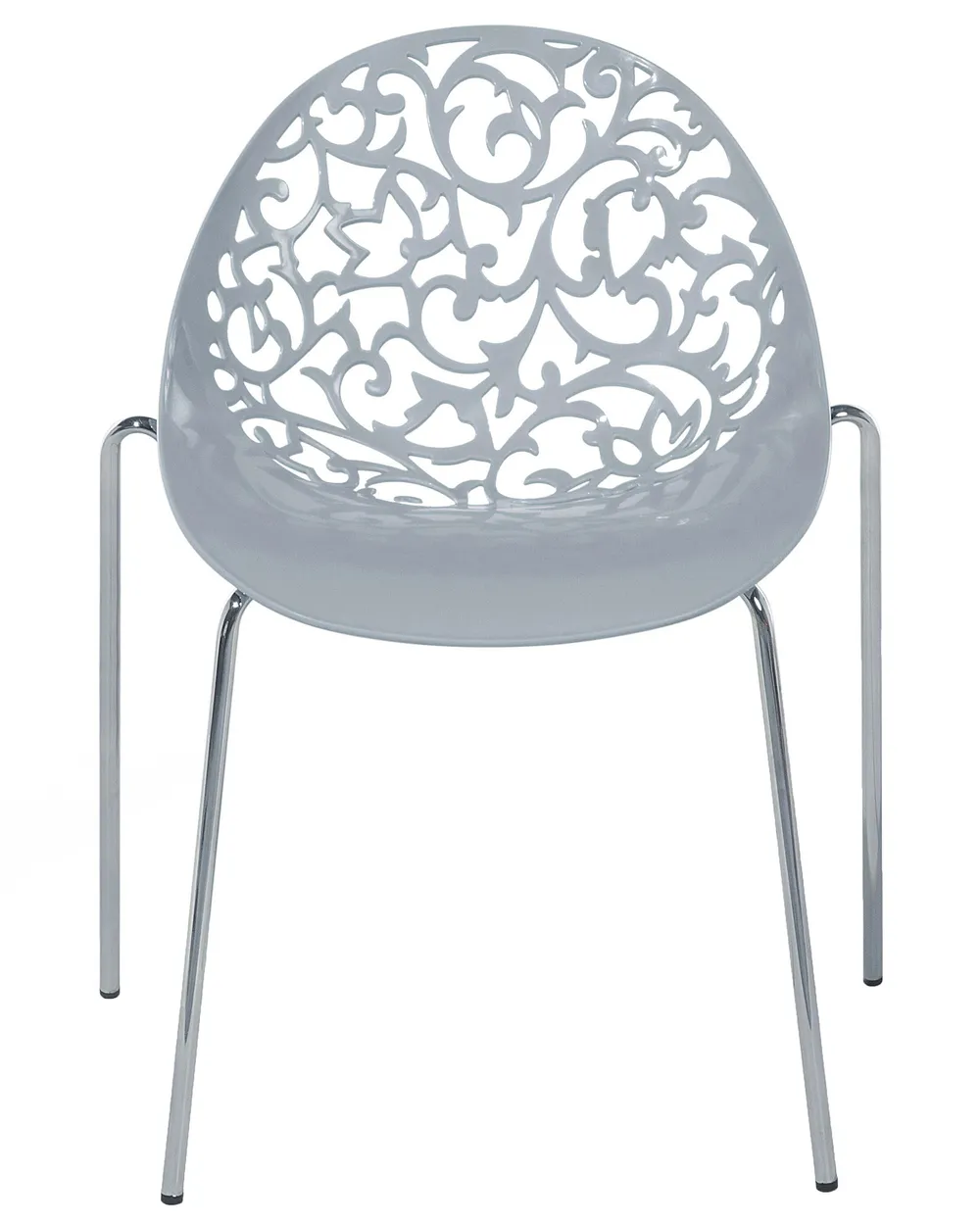 Set of 4 Dining Chairs MUMFORD Light Grey_679352