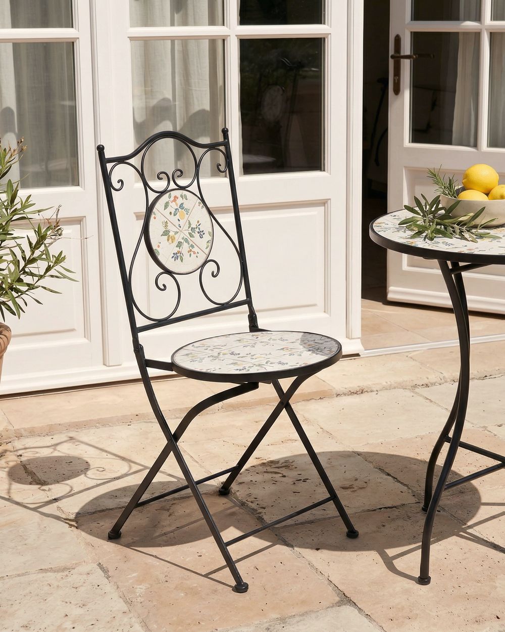 Set of 2 Garden Chairs COLLIO Metal Off-White