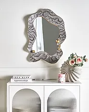 Wandspiegel LINAS 51 cm 67 cm Grau_1184992