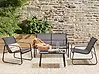 Lounge Set mit Tisch 4-Sitzer BARREA Metall Schwarz