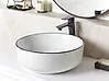 Aufsatzwaschbecken XERT ⌀ 42 cm Keramik Weiß