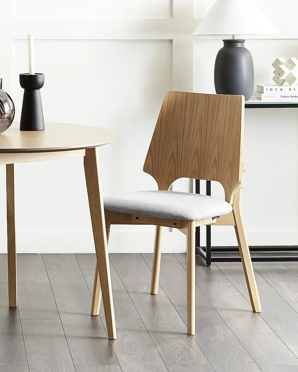 Set of 2 Dining Chairs ABEE Light Brown_1170912