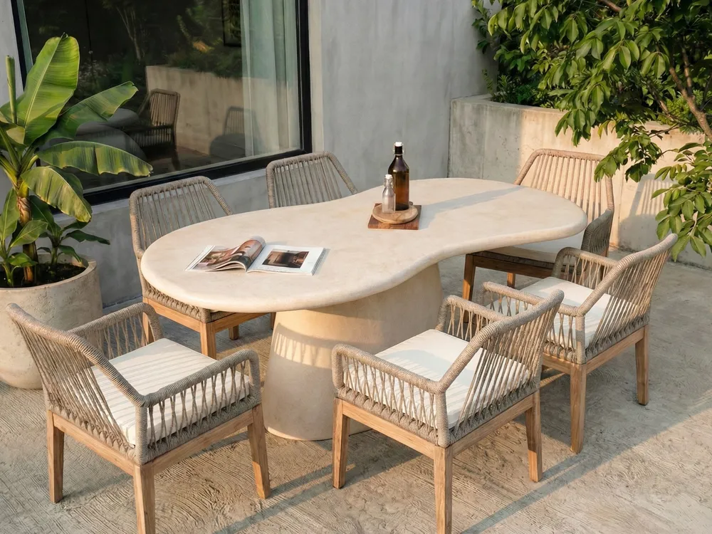 Gartentisch SPOLETO 200 cm 110 cm Beige