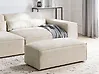 Ottomane HELLNAR Samtstoff Hellbeige