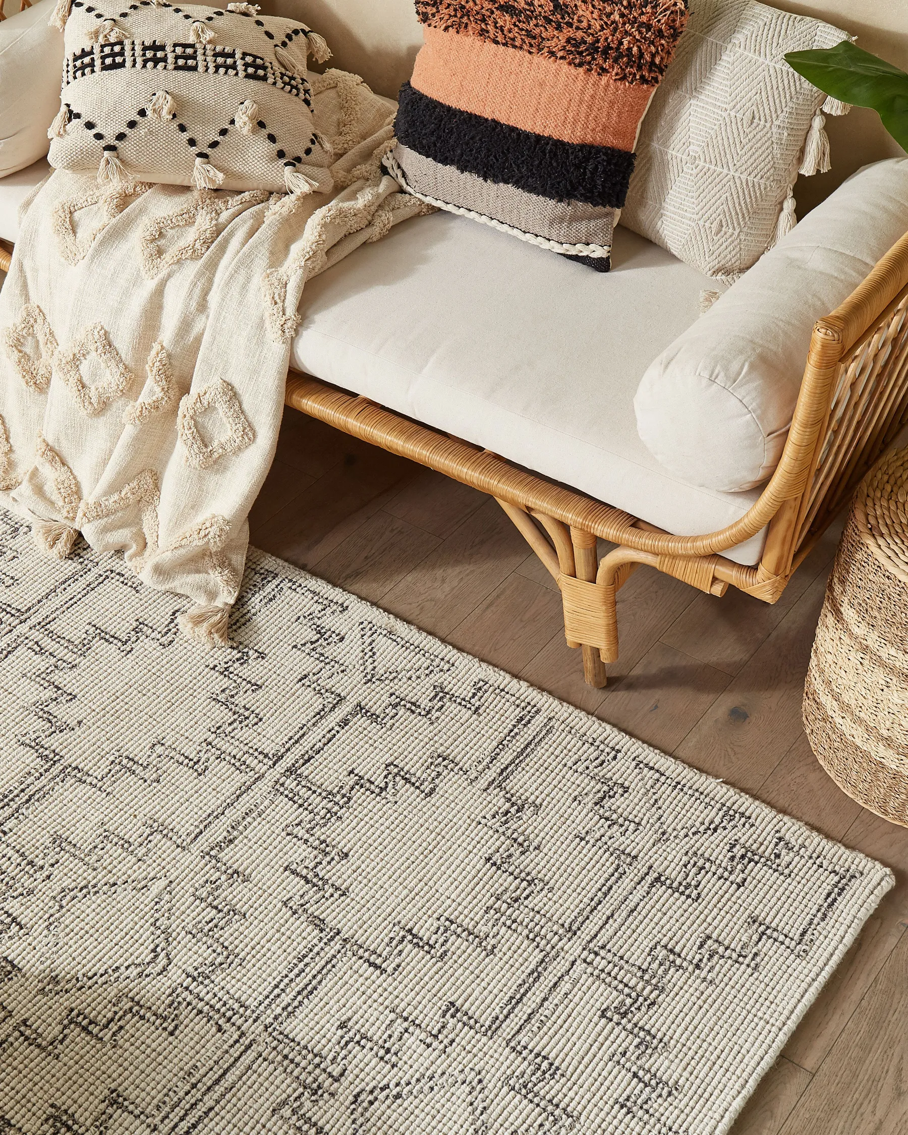 Teppich URLA Beige 140 x 200 cm Wolle_837535