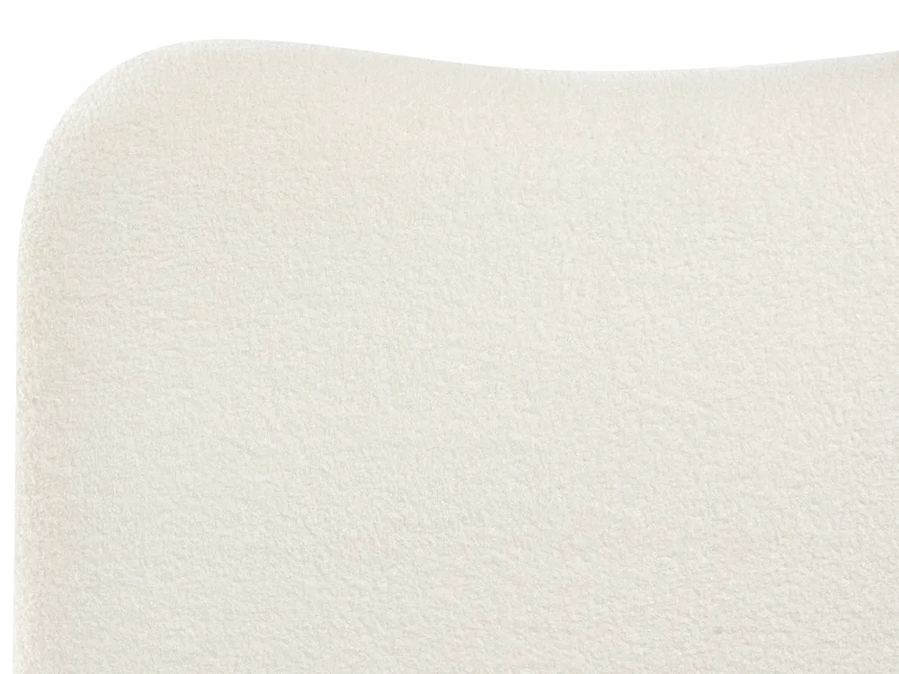 Bett mit Stauraum BLAGNAC Bouclé Cremeweiß 90 x 200 cm_1009336