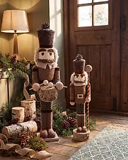 Set od 2 dekorativne figurice KOLARI 68/91 cm Orašar Smeđi_1156772