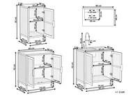 Outdoor-Küche 3er Set mit Spüle IVREA Braun / Schwarz zertifiziertes Akazienholz_988404