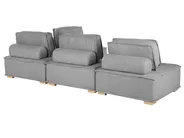 Modul Ecksofa 4-Sitzer TIBRO Stoff Grau rechtsseitig_825612