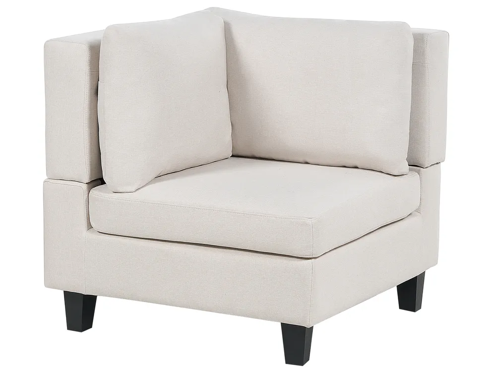 Modulsofa 3-Sitzer UNSTAD mit Ottomane Stoff Hellbeige_891104