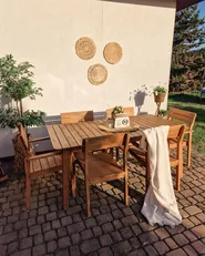 Gartenmöbel Set 6-Sitzer FORNELLI Akazienholz Braun_883362